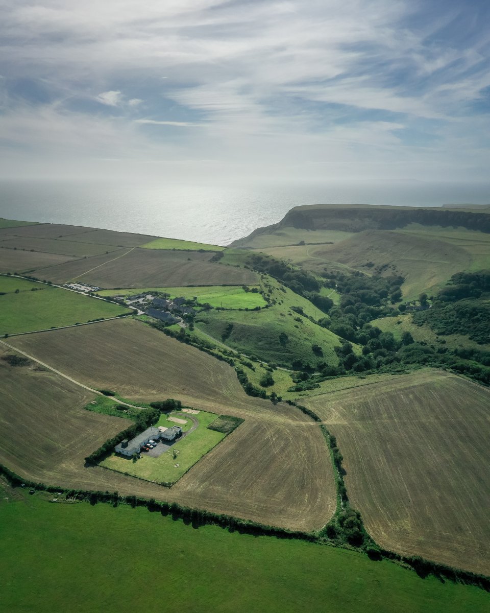 Arial view of the centre towards the coast